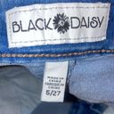 Black Daisy  Tulip Ruffle Cropped Cha Cha Blue Denim Jeans Size 5 Photo 7