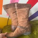 Ruff Hewn  Womens Leather Boots with Side Pocket! Distressed Size 9 EUC! Photo 2