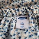 Old Navy  Blue Ditsy Floral Print Ruffle Sleeve Babydoll Top Photo 5