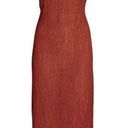 Savannah Morrow  Lana Midi Dress in Scarlet Red NWT XL Silk Bamboo Halter Photo 11