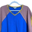 Umgee  Womens Size Medium Multicolor Colorblock Waffle Knit Blouse Top Photo 1