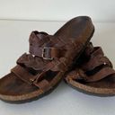 White Mountain  Footbeds women’s braided leather sandals — size 8 Photo 0