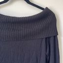 BCBGMAXAZRIA  Black Knit Cowl Neck Ribbed Collar Classic Sweater size Large Photo 2