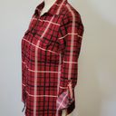 kim rogers  red plaid button down size sp Photo 3