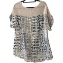 lungo l'arno LUNGO L’ ARNO 100% linen size 1X lagenlook snake print top. Photo 1