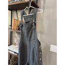 Aerie  Werk Play Twill Denim Wide Leg Overalls Black Womens Size Large Photo 5