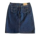 Paris Blues  Y2K Denim Skirt Dark Wash High Slit Retro Classic Size Medium NWT Photo 4