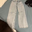 ZARA Wide Leg White Wash Jeans Photo 0