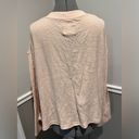 Roxy  Get Comfy Light Pink Lace Up Front Crochet Cuff Pullover Sweater Size Large Photo 2