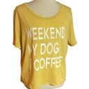 Grayson Threads 3 for 20 $ bundle Weekend, my dog, n coffee slouchy graphic t shirt Photo 1