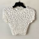 ASTR  The Label Popcorn Satin Crop Top White S Photo 2