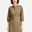 Everlane Cotton Weave Collarless Shirt Dress Photo 0