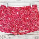 Old Navy  Women's Floral Print Flat Front Stretch Preppy Chino Shorts Pink Size 4 Photo 1