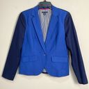 Tommy Hilfiger  Color Block Blazer Jacket Navy Royal Blue Ladies Sz 8 New Preppy Photo 0