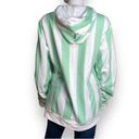 Beach Club Huntington  Surf Team Hoodie Women’s Size Large Placid Green Striped Photo 4