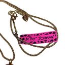 Betsey Johnson NWT  Pink with Clear Rhinestone Puruse Gold Tone Necklace Photo 3