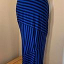 Apt. 9  Blue Black Asymmetrical Striped Maxi Skirt Petite Small Photo 0