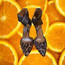 Enzo Angiolini  Tiger Print Pointed High‎ Heels with Ankle Strap Size 6.5 Photo 1