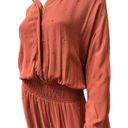 Chloe Oliver  Beaded Rust Dress XS Oversized Dolman Sleeve Photo 3