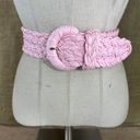 Vintage Women’s Wide Pink Woven Belt Size XS Photo 0