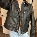 ZARA Faux Leather Cropped Jacket in Small Photo 6