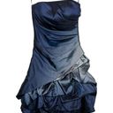 Jump  Apparel Y2K Blue Ombre Strapless Ruched Mini Formal Dress Photo 0