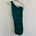 Lucy in the Sky Hunter Green Shoulder Dress Photo 4