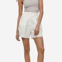 H&M  High Waisted Linen Blend White Shorts Photo 0