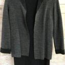 Talbots Vintage  Merino Wool Sweater Dress & Matching Jacket Suit Set Gray Black Photo 0