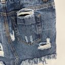Vintage Havana  distressed mini skirt button fly denim jean blue 4 26 S Photo 4