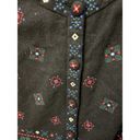 Talbots Vintage  Christmas Holiday Embroidered Wool Blend Retro Vest Size Large Photo 2