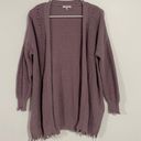 Maurice's  Purple Frayed Hem Cardigan Photo 0