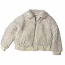 BCBGeneration Zip Front Faux Fur Jacket in Cream Photo 4