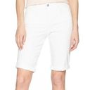 NYDJ EUC Briella Shorts Roll Cuff Optic White Size 14 Photo 2