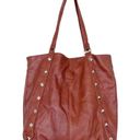 Stone Mountain  Brown Faux Leather Studded Shoulder Tote Bag Photo 8