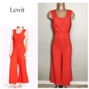 Twisted New. Lewit red cropped wide legged jumpsuit. With  detail. Size 4/6 Photo 1