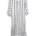 Christy Dawn  The Rowe Stripe Print Maxi Dress Size Medium / Large White Photo 1