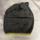 Old Navy NWT  Gray & Green Trim Light Knit Beanie Hat Photo 2