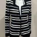 United States Sweaters  black and white striped button up cardigan Photo 2