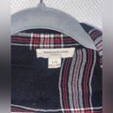 BeachLunchLounge black, white, and red plaid flannel shirt, size L Photo 3