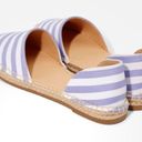 JustFab  BRYN Blue & White Slip On Striped Espadrilles Photo 3