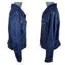 Patagonia  Trucker Jean Jacket Women's Large Blue Dark Wash Stretch Denim Grunge Photo 7