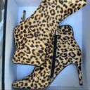 Steve by Steve Madden Leopard Ankle Boots High Heels Pointed Toe Shoe Lelia 7 Black Photo 1