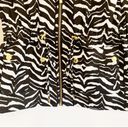 Calvin Klein ‎ BlackWhite Zebra Printed Linen Jacket Photo 2