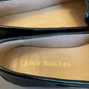 Jack Rogers Womens Remy Black Patent Leather Loafers Flowers Slip On, Size 7.5 Photo 2