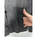 Liz Claiborne  Gray Short Wool Blend Jacket Toggle Wood Buttons Size Large Photo 5