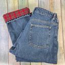 L.L.Bean  Vintage Flannel Lined Denim Blue Jeans Size 12 Tall Relaxed High Rise Photo 1