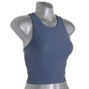 Kyodan  Ottoman Racerback Mid-length Athleisure Bra Top in Denim Size S Photo 1