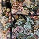 SAS Floral Shoulder Bag Purse Canvas Leather Zip USA Multi Color Tapestry Bag Photo 9