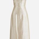 J.Crew  Collection Double Tie-back Metallic Linen Blend Midi Dress size 12 Photo 4